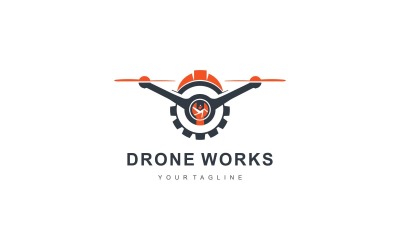 Drone Works, Drone Repair Logo Design