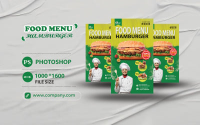 Fast-Food-Restaurant-Menü-Flyer-Banner