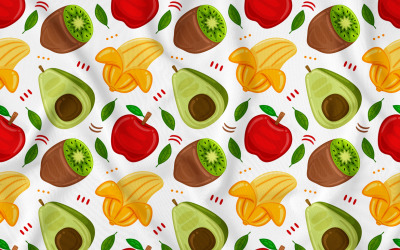 Vector de patrones sin fisuras de frutas #01