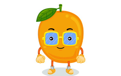 Ilustracja wektorowa postaci maskotki mango