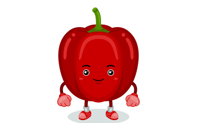 Red Pepper Mascot Character Vector Illustration