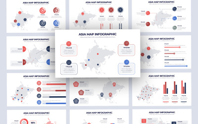 Asia Map Vector Infographic Google Slides mall