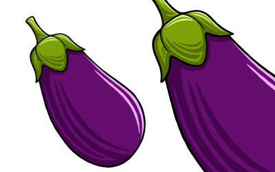 Illustration vectorielle d&amp;#39;aubergines