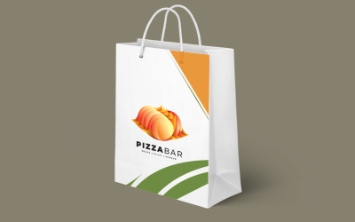 Köstliches Pizza-Dessert-Snack-Logo