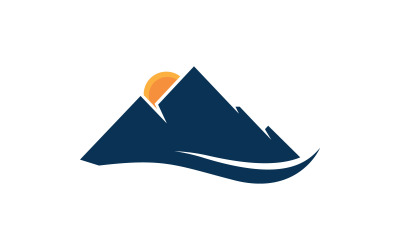 Montaña logo símbolo montaña vector signo V1