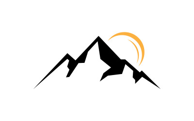 Montaña logo símbolo montaña vector signo V2