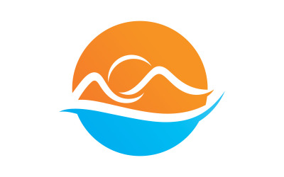 Montaña logo símbolo montaña vector signo V6