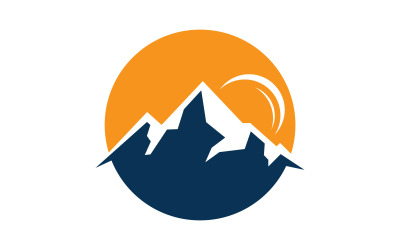 Montaña logo símbolo montaña vector signo V7