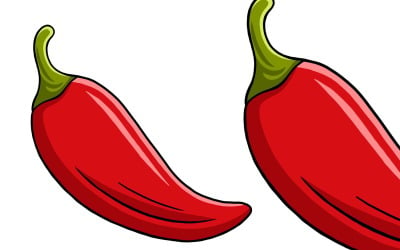 Illustration vectorielle de piment rouge chaud