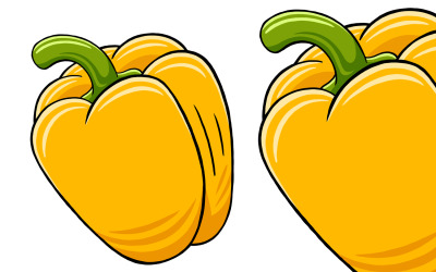 Yellow Pepper Vector Illustration