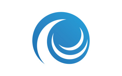 Blaue Welle Logo Vektor. Wasserwellenillustrationsschablonendesign V17