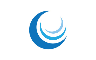 Blaue Welle Logo Vektor. Wasserwellenillustrationsschablonendesign V2