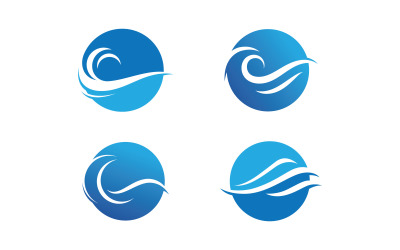 Blauwe Golf Logo Vector. water golf illustratie sjabloonontwerp V20