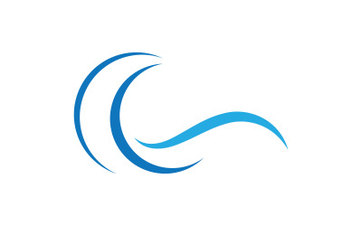 Blauwe Golf Logo Vector. watergolf illustratie sjabloonontwerp V3