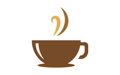 Filiżanka kawy Logo kawiarni wektor ikona designu V16