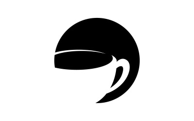 Kávéscsésze Logo kávézó vektor ikon tervezés V7