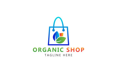 Modèle de logo de magasin biologique et de ferme fraîche