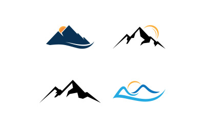 Montaña logo símbolo montaña vector signo V9