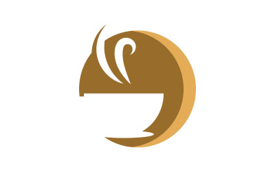 Šálek kávy Logo kavárna vektorové ikony design V8