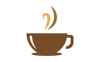 Taza de café Logo cafetería vector icono diseño V16