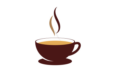 Taza de café Logo cafetería vector icono diseño V2