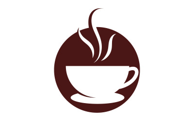 Taza de café Logo cafetería vector icono diseño V9