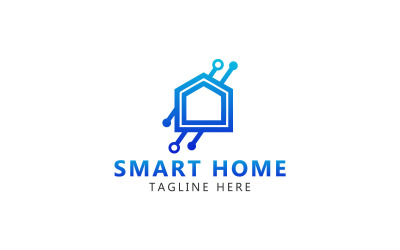Akıllı Ev Logosu. Yaratıcı Ev Logo Şablonu