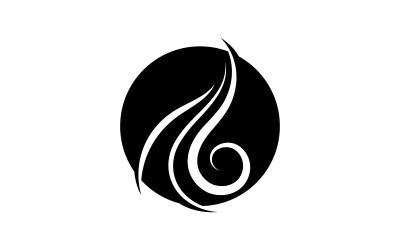 Cheveux femme et visage logo et symboles V15