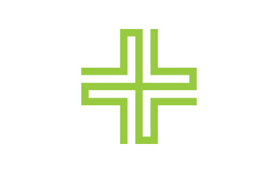 Diseño de ilustración de vector de plantilla de signo de logotipo médico V7