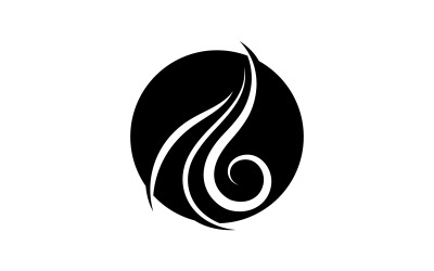 Hair woman and face logo and symbols V15
