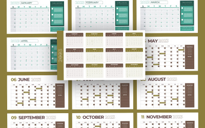 2023 Kalender Infografik Google Slides Vorlage