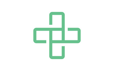 Tıbbi Logo işareti şablonu vektör çizim tasarımı V1