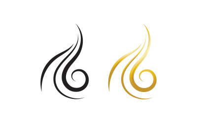 Włosy kobiety i twarz logo i symbole V6