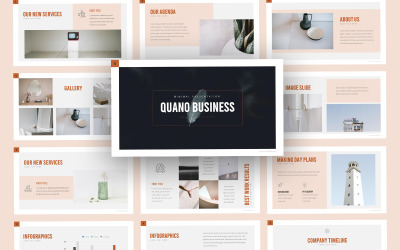 Modelo de slides do Google Quano Clean Business