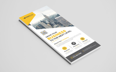 Modern Corporate DL Flyer Template, Business Rack Card Design Lay-out