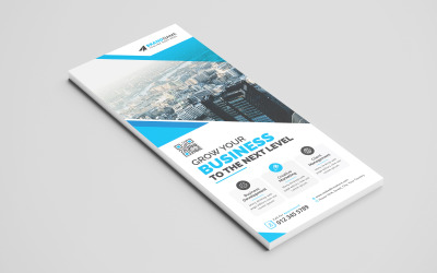 Snygg Corporate DL Flyer Rack kort designmall layout med kreativa koncept