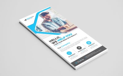 Creative Modern Rack Card, DL Flyer Template Design for Business and Advertising