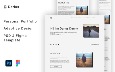 Darius - PSD-шаблон особистого портфоліо