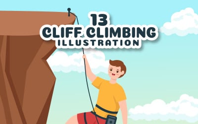13 Ilustracja wspinaczki na klif