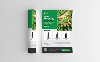 Vorlage für Flyer zum Verkauf von Hanf- oder Cbd-Produkten