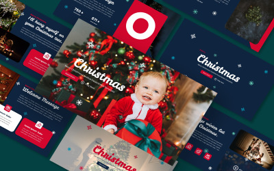 Vrolijk kerstfeest Google Slides-sjabloon