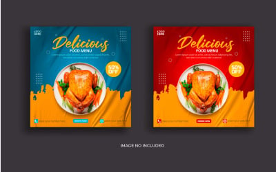 Food Social media post banner food sale offer template