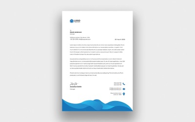 Modello di carta intestata di business creativo aziendale moderno