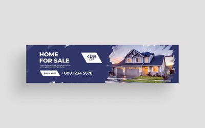 Modelo de foto de capa do LinkedIn de agência imobiliária