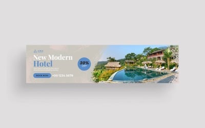 Tour Hotel LinkedIn Cover Photo Template