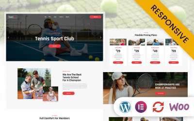 Tennisco - Tenisový a sportovní klub Elementor téma WordPress