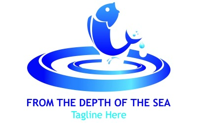 Bilden Sie das Logo der Tiefe des Meeres