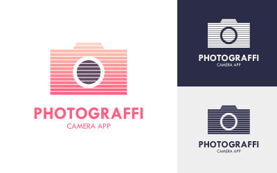 Conjunto de logotipo de vector de cámara de fotografía
