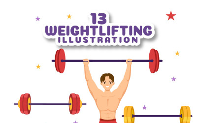 13 Gewichtheffen Sport Illustratie