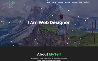 Hafiz Personal Portfolio HTML Landing Page Template
